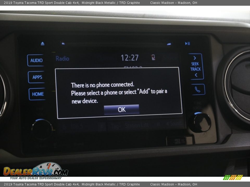 2019 Toyota Tacoma TRD Sport Double Cab 4x4 Midnight Black Metallic / TRD Graphite Photo #11