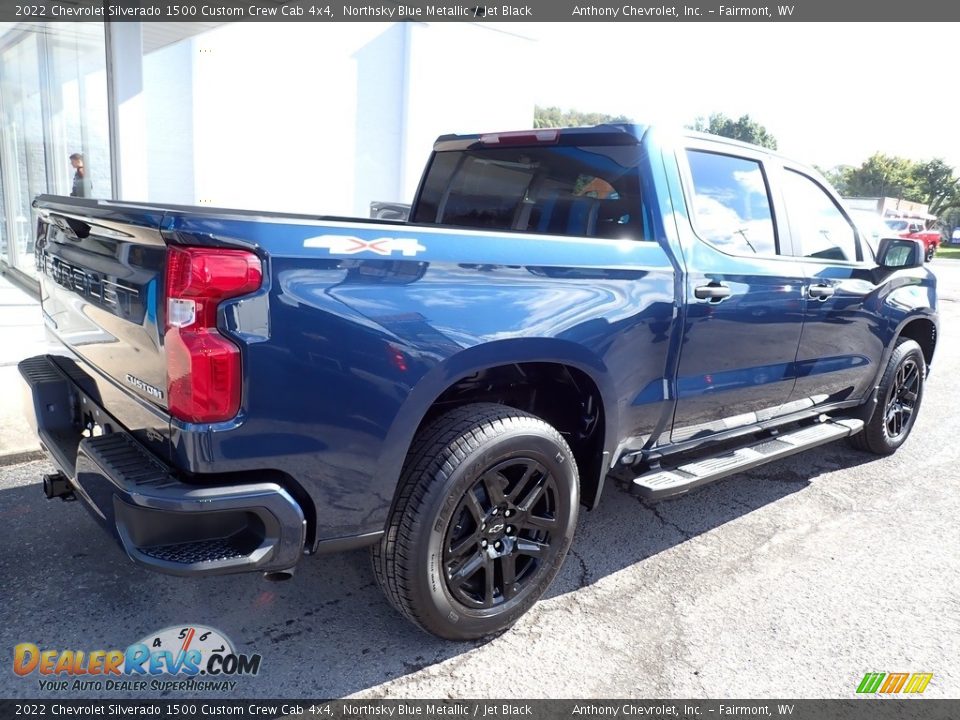 2022 Chevrolet Silverado 1500 Custom Crew Cab 4x4 Northsky Blue Metallic / Jet Black Photo #3