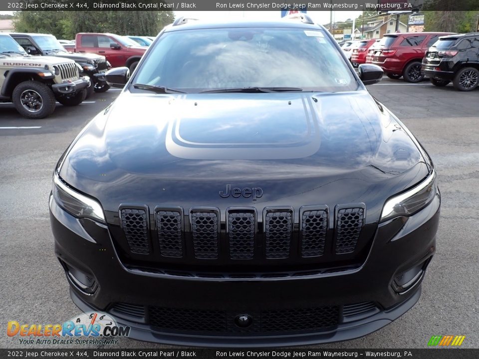 2022 Jeep Cherokee X 4x4 Diamond Black Crystal Pearl / Black Photo #9