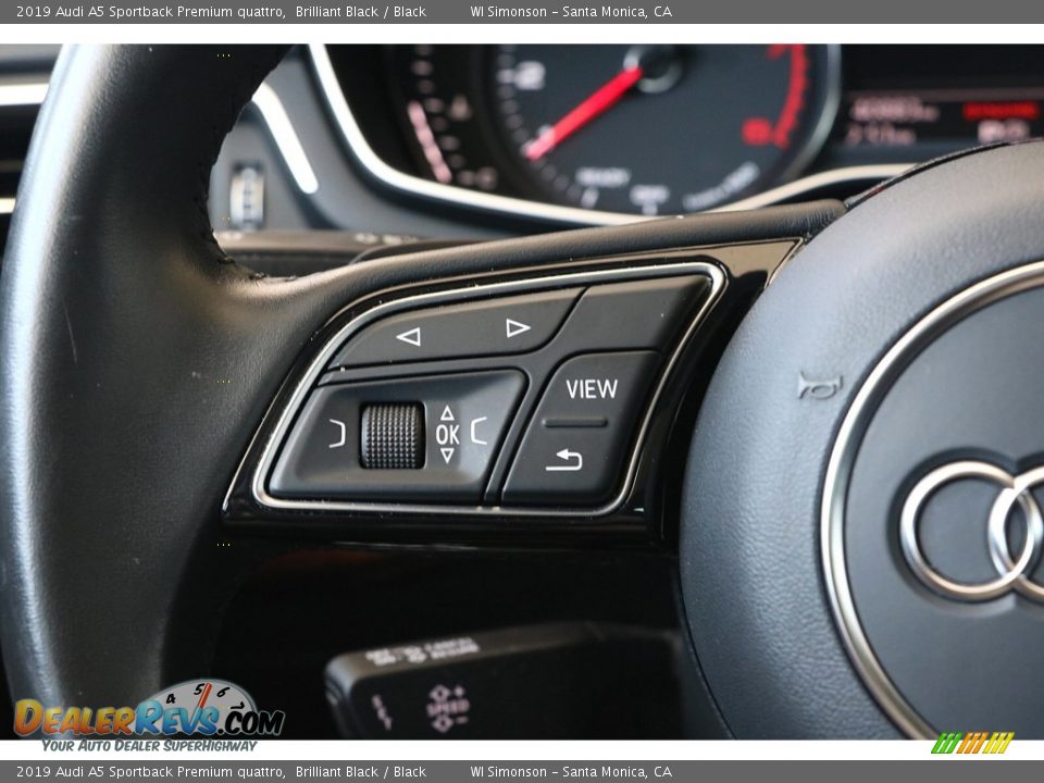 2019 Audi A5 Sportback Premium quattro Steering Wheel Photo #31
