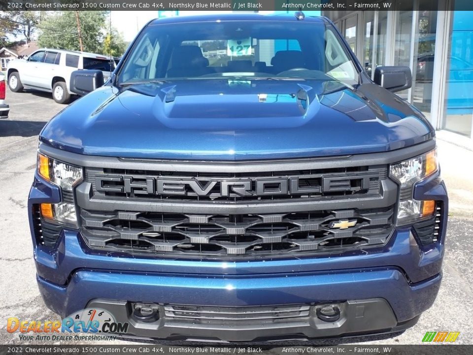 2022 Chevrolet Silverado 1500 Custom Crew Cab 4x4 Northsky Blue Metallic / Jet Black Photo #8