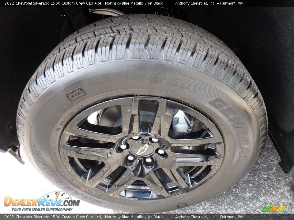 2022 Chevrolet Silverado 1500 Custom Crew Cab 4x4 Northsky Blue Metallic / Jet Black Photo #9