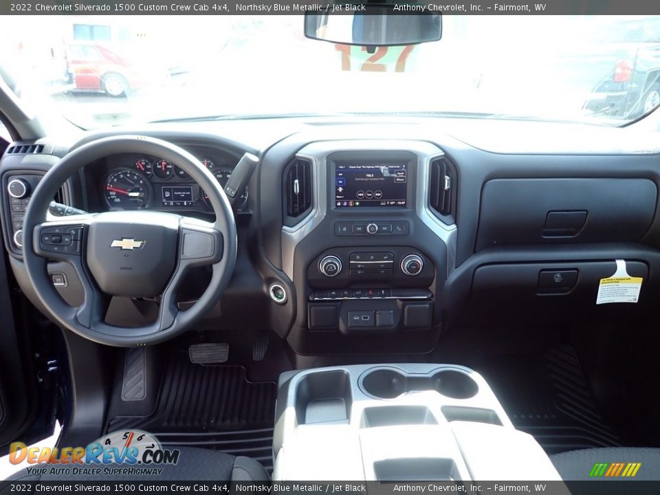2022 Chevrolet Silverado 1500 Custom Crew Cab 4x4 Northsky Blue Metallic / Jet Black Photo #13