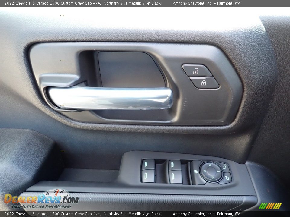 2022 Chevrolet Silverado 1500 Custom Crew Cab 4x4 Northsky Blue Metallic / Jet Black Photo #14