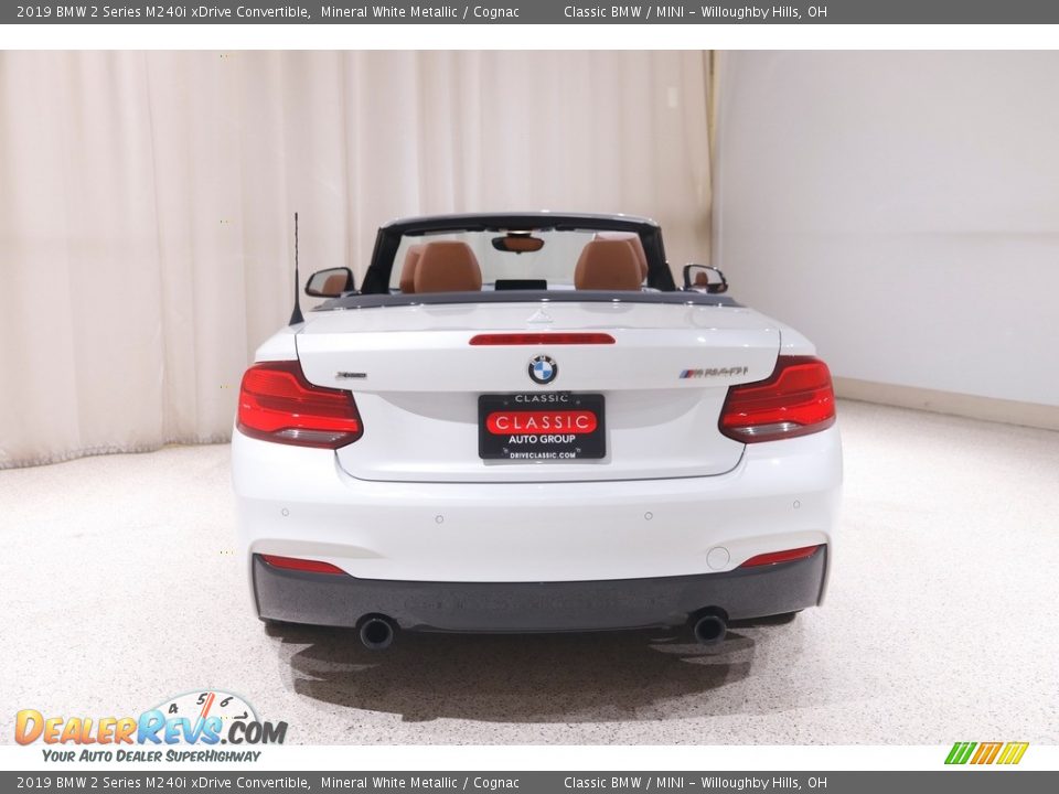 2019 BMW 2 Series M240i xDrive Convertible Mineral White Metallic / Cognac Photo #23