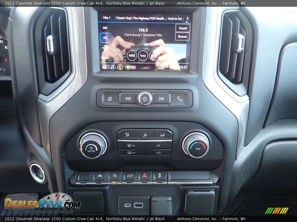 2022 Chevrolet Silverado 1500 Custom Crew Cab 4x4 Northsky Blue Metallic / Jet Black Photo #20