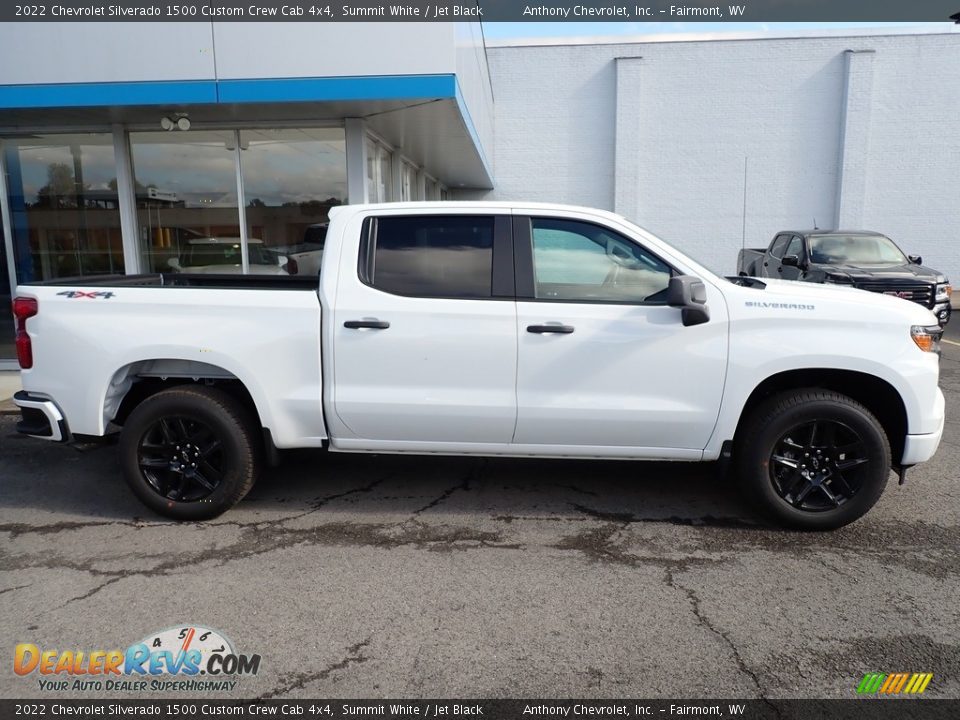 2022 Chevrolet Silverado 1500 Custom Crew Cab 4x4 Summit White / Jet Black Photo #2