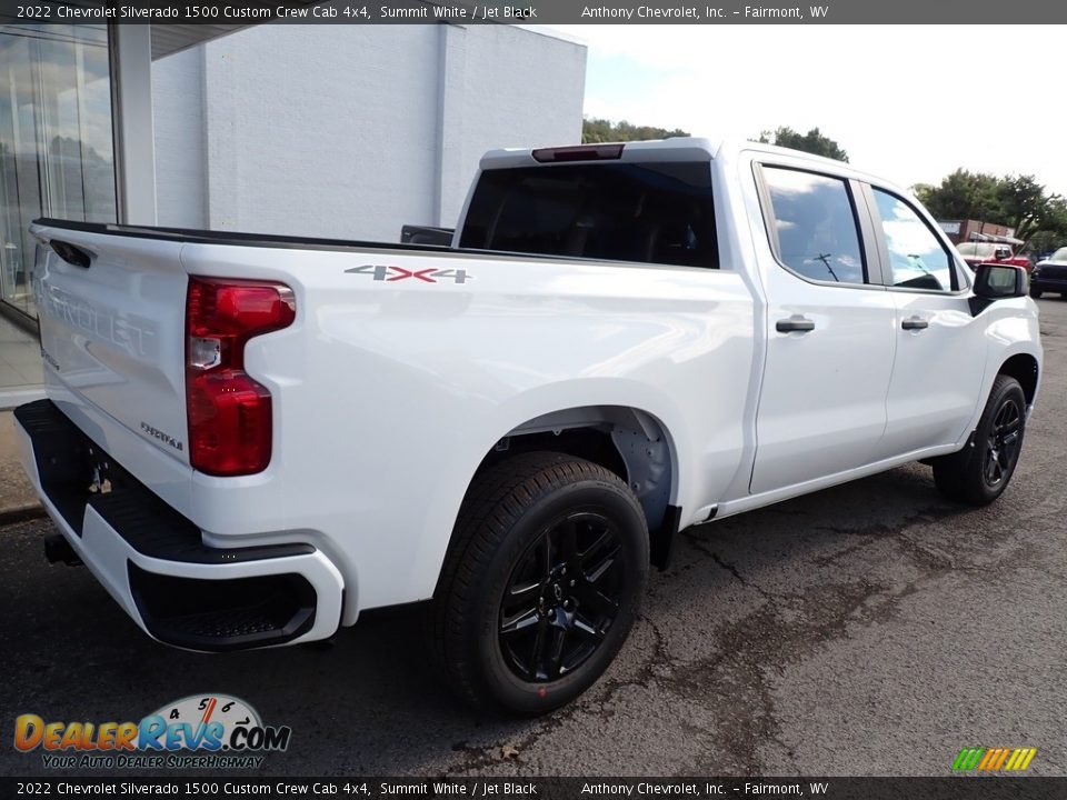 2022 Chevrolet Silverado 1500 Custom Crew Cab 4x4 Summit White / Jet Black Photo #3