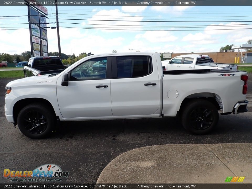 2022 Chevrolet Silverado 1500 Custom Crew Cab 4x4 Summit White / Jet Black Photo #6