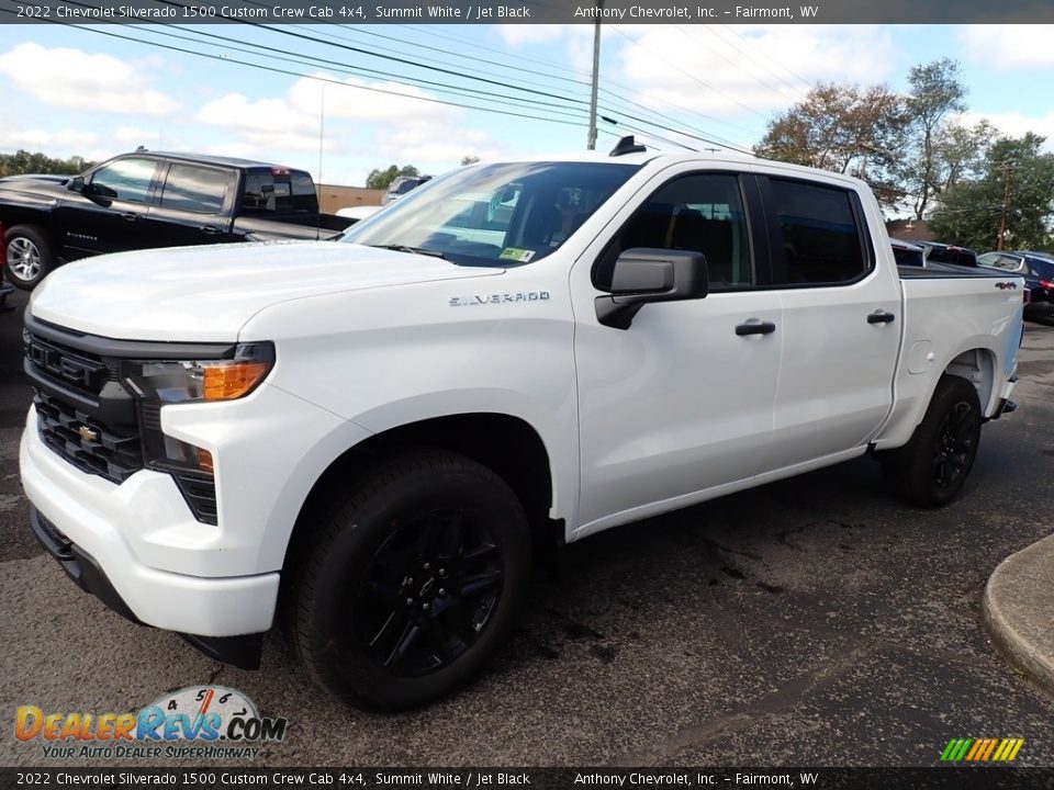 2022 Chevrolet Silverado 1500 Custom Crew Cab 4x4 Summit White / Jet Black Photo #7