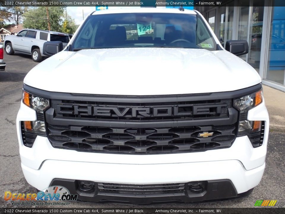 2022 Chevrolet Silverado 1500 Custom Crew Cab 4x4 Summit White / Jet Black Photo #8