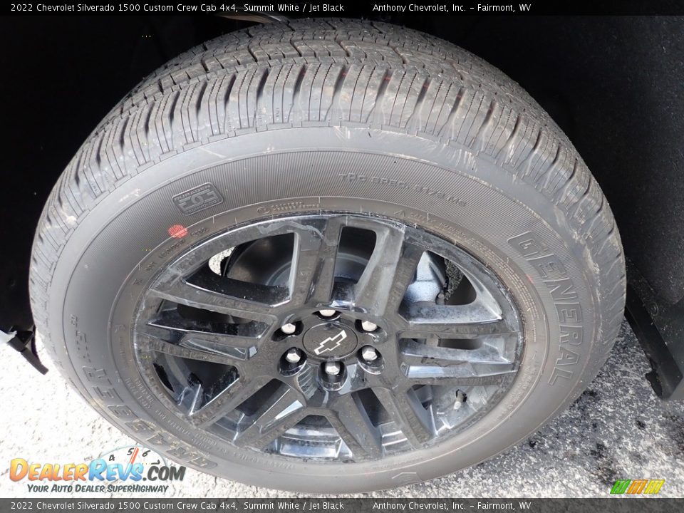 2022 Chevrolet Silverado 1500 Custom Crew Cab 4x4 Summit White / Jet Black Photo #9