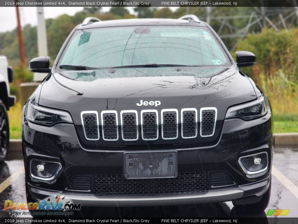 2019 Jeep Cherokee Limited 4x4 Diamond Black Crystal Pearl / Black/Ski Grey Photo #3