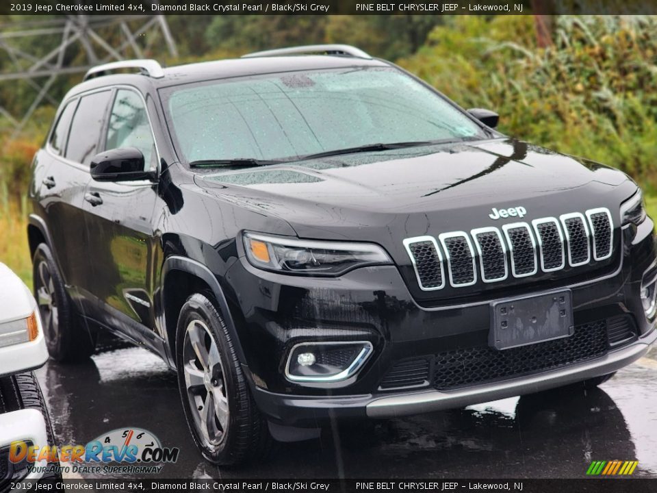 2019 Jeep Cherokee Limited 4x4 Diamond Black Crystal Pearl / Black/Ski Grey Photo #4