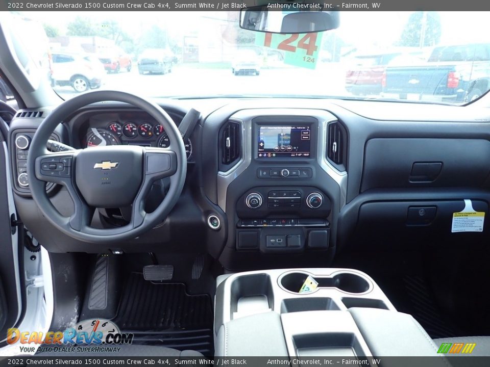 2022 Chevrolet Silverado 1500 Custom Crew Cab 4x4 Summit White / Jet Black Photo #13