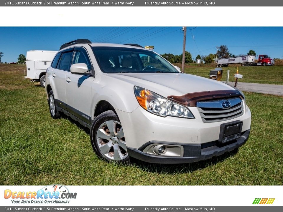 2011 Subaru Outback 2.5i Premium Wagon Satin White Pearl / Warm Ivory Photo #1