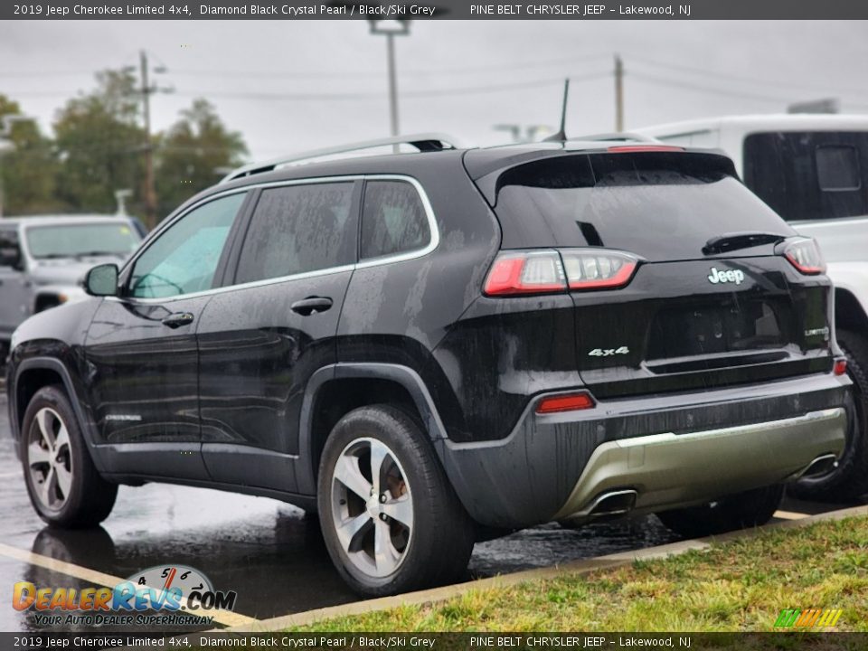 2019 Jeep Cherokee Limited 4x4 Diamond Black Crystal Pearl / Black/Ski Grey Photo #7