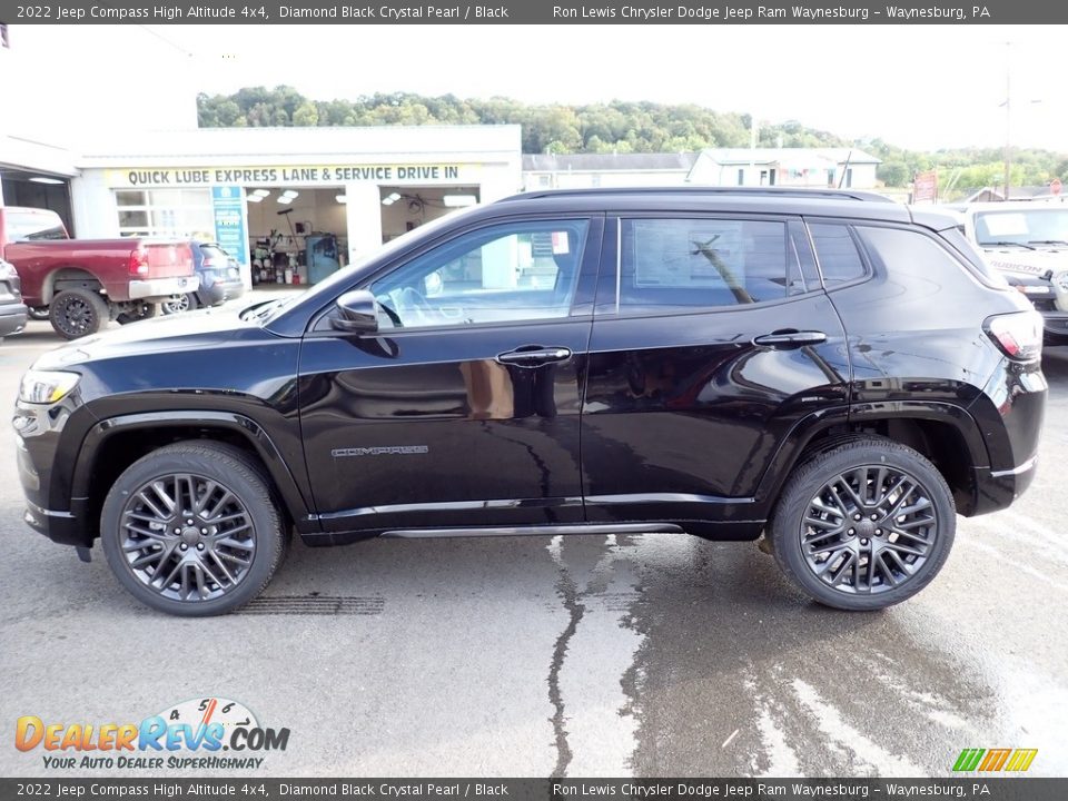 2022 Jeep Compass High Altitude 4x4 Diamond Black Crystal Pearl / Black Photo #2