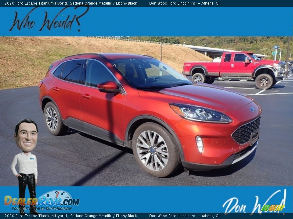 2020 Ford Escape Titanium Hybrid Sedona Orange Metallic / Ebony Black Photo #1