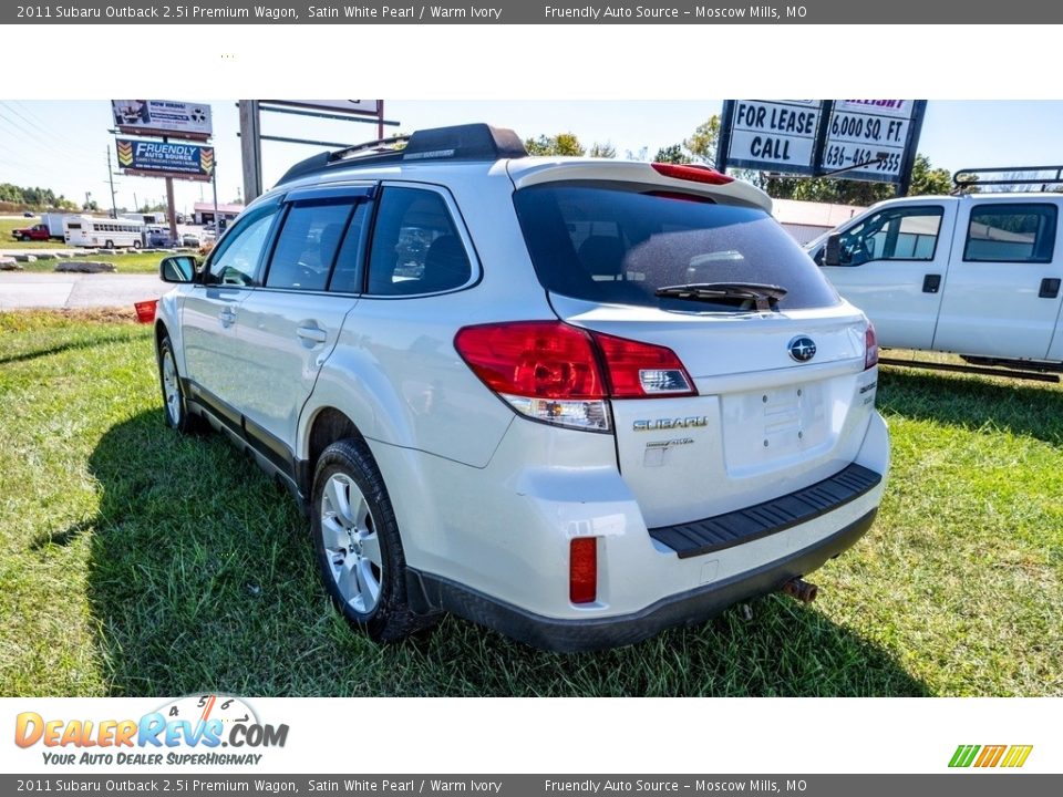 2011 Subaru Outback 2.5i Premium Wagon Satin White Pearl / Warm Ivory Photo #6