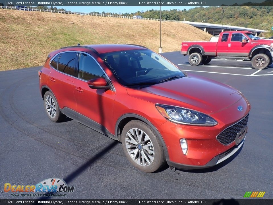 2020 Ford Escape Titanium Hybrid Sedona Orange Metallic / Ebony Black Photo #2