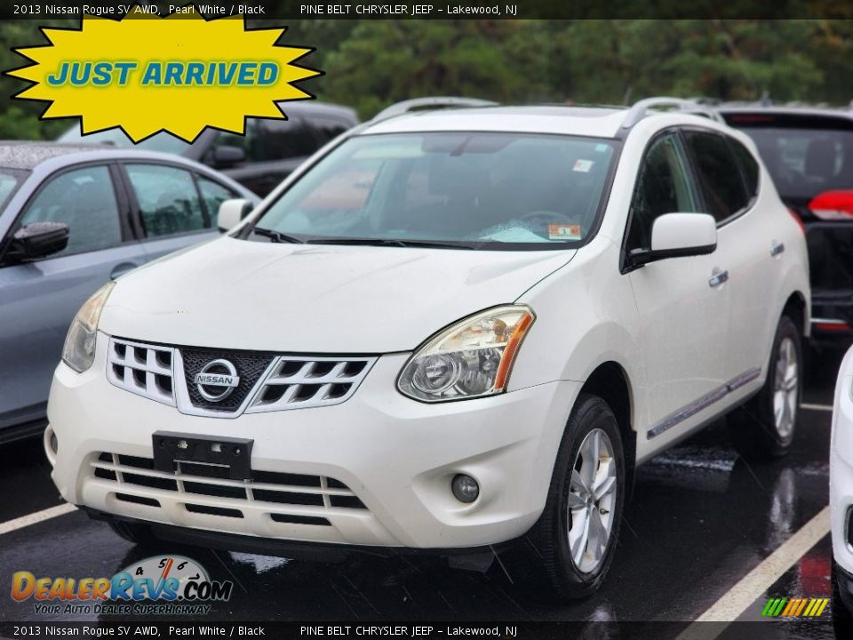 2013 Nissan Rogue SV AWD Pearl White / Black Photo #1