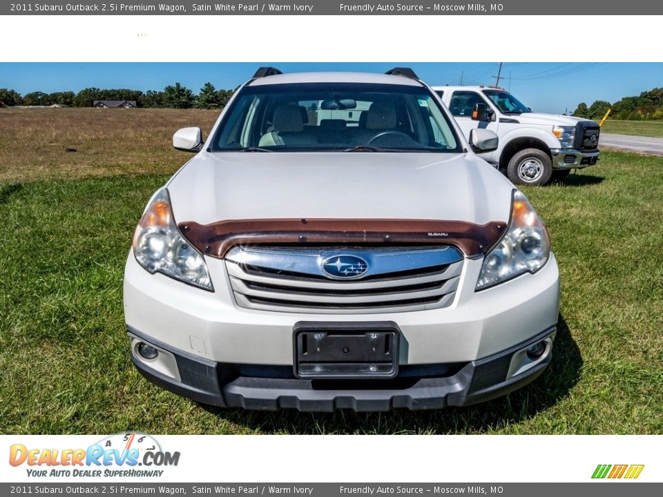 2011 Subaru Outback 2.5i Premium Wagon Satin White Pearl / Warm Ivory Photo #9