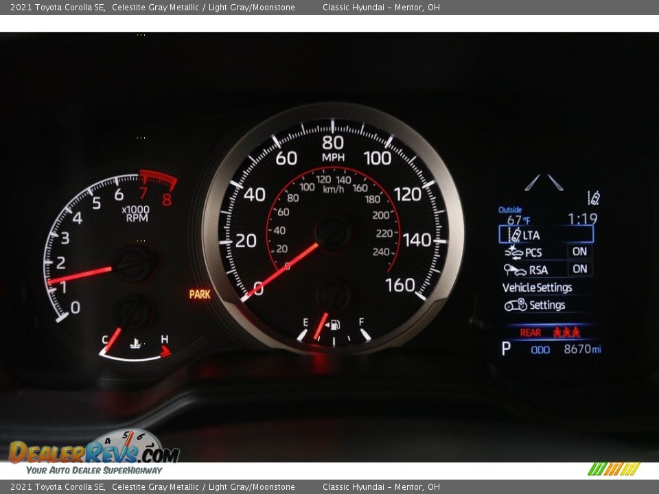 2021 Toyota Corolla SE Celestite Gray Metallic / Light Gray/Moonstone Photo #8