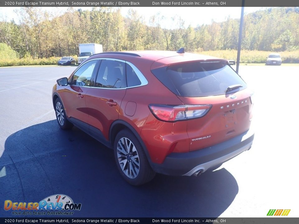 2020 Ford Escape Titanium Hybrid Sedona Orange Metallic / Ebony Black Photo #8