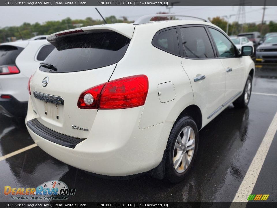 2013 Nissan Rogue SV AWD Pearl White / Black Photo #6