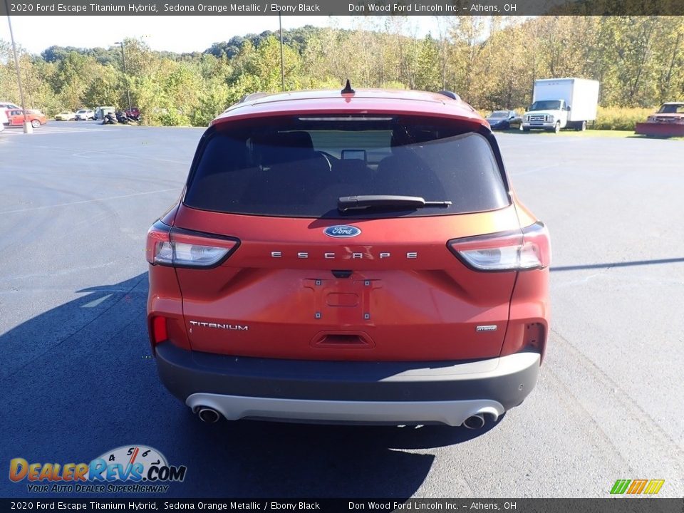 2020 Ford Escape Titanium Hybrid Sedona Orange Metallic / Ebony Black Photo #9