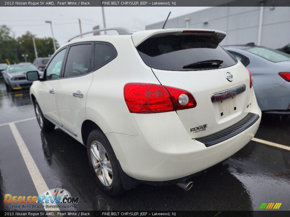 2013 Nissan Rogue SV AWD Pearl White / Black Photo #7