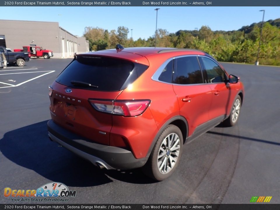 2020 Ford Escape Titanium Hybrid Sedona Orange Metallic / Ebony Black Photo #10