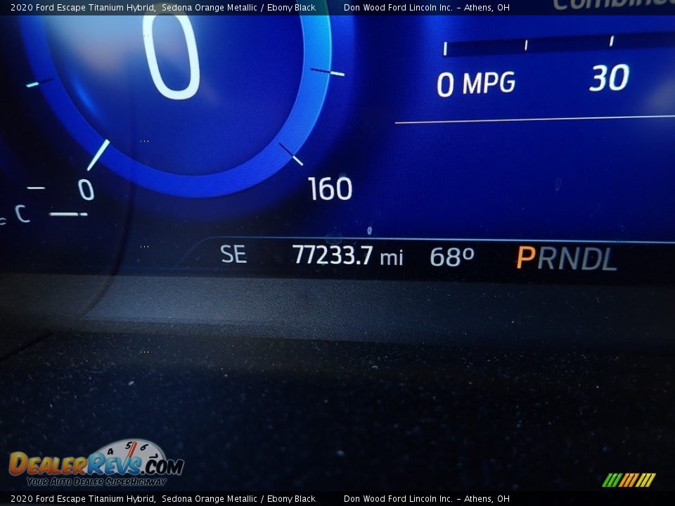 2020 Ford Escape Titanium Hybrid Sedona Orange Metallic / Ebony Black Photo #13