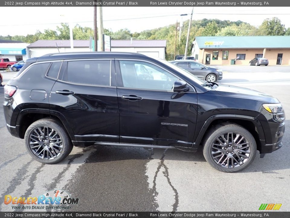 Diamond Black Crystal Pearl 2022 Jeep Compass High Altitude 4x4 Photo #7