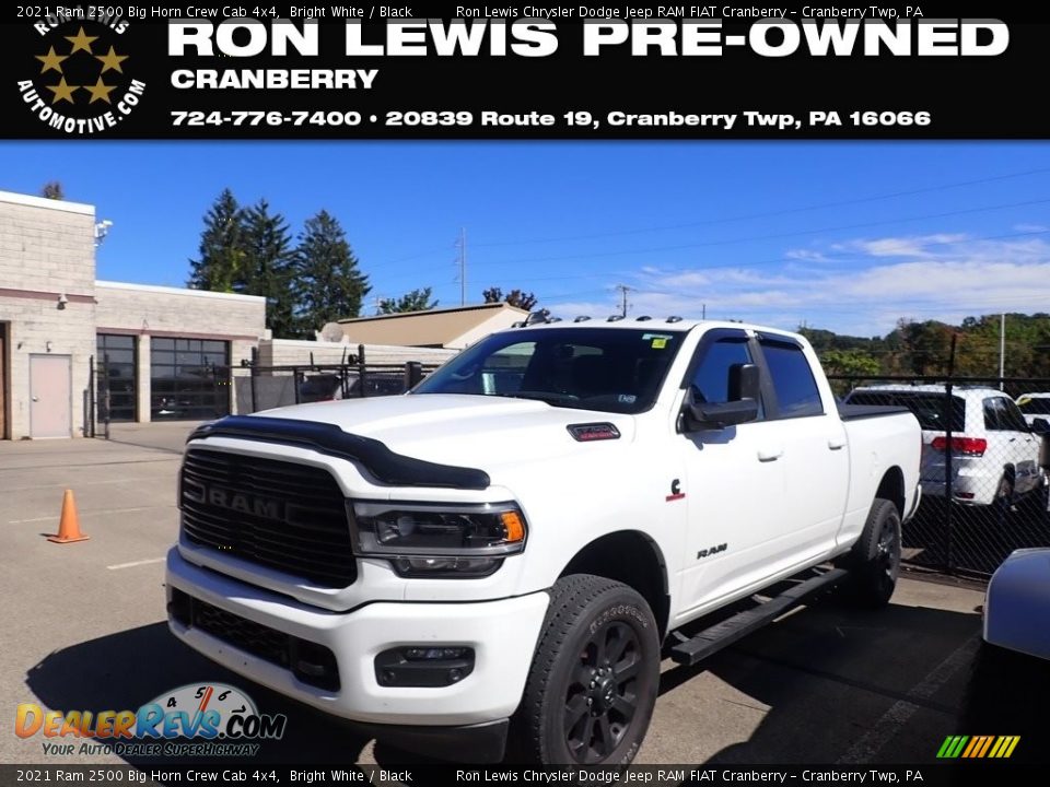 2021 Ram 2500 Big Horn Crew Cab 4x4 Bright White / Black Photo #1