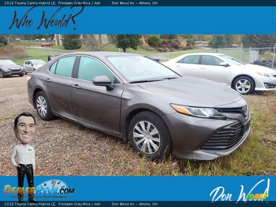 2019 Toyota Camry Hybrid LE Predawn Gray Mica / Ash Photo #1