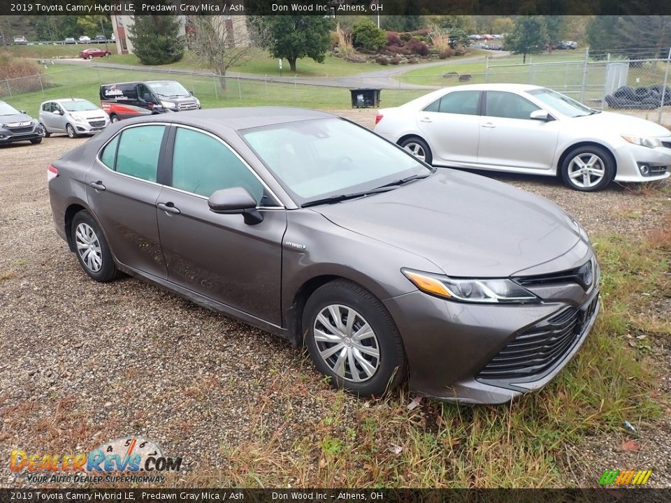 2019 Toyota Camry Hybrid LE Predawn Gray Mica / Ash Photo #2