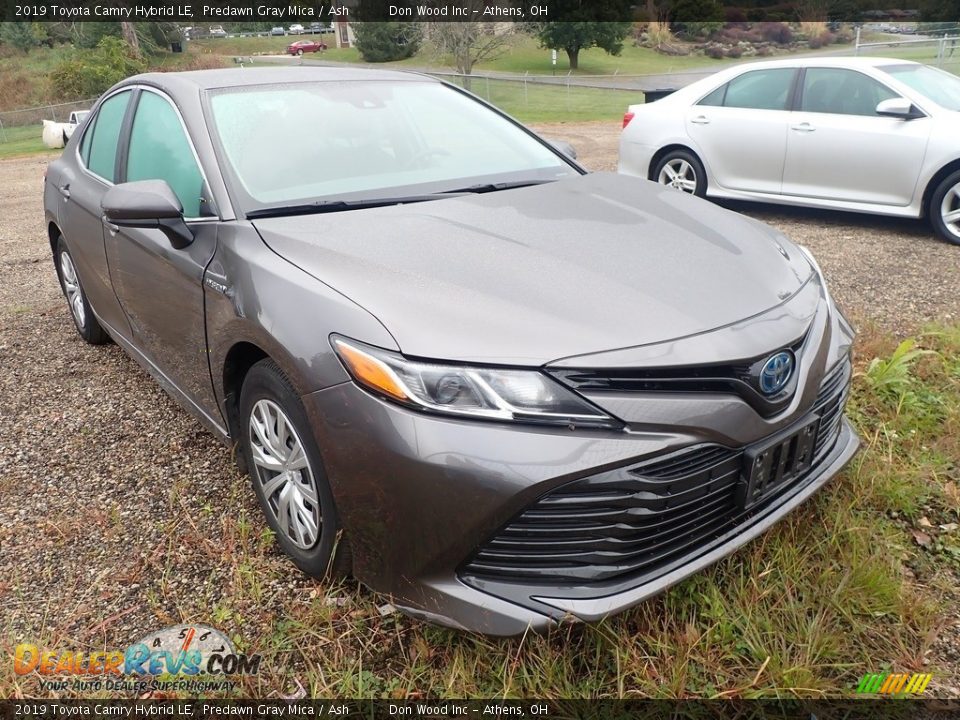 2019 Toyota Camry Hybrid LE Predawn Gray Mica / Ash Photo #3