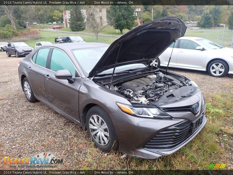2019 Toyota Camry Hybrid LE Predawn Gray Mica / Ash Photo #4