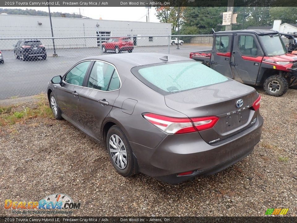 2019 Toyota Camry Hybrid LE Predawn Gray Mica / Ash Photo #8
