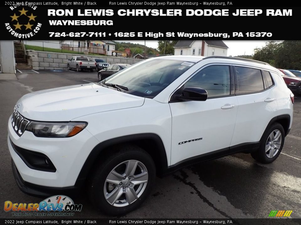 2022 Jeep Compass Latitude Bright White / Black Photo #1