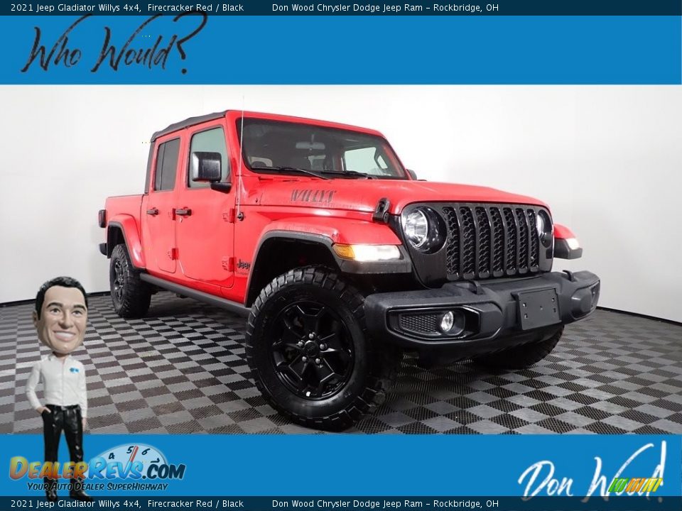 2021 Jeep Gladiator Willys 4x4 Firecracker Red / Black Photo #1
