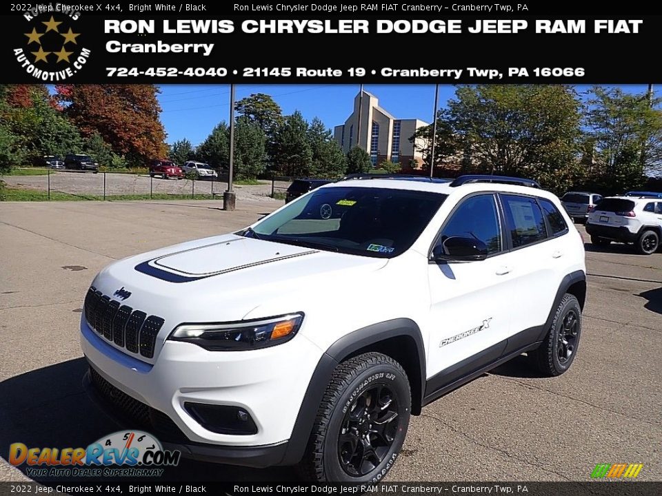 2022 Jeep Cherokee X 4x4 Bright White / Black Photo #1