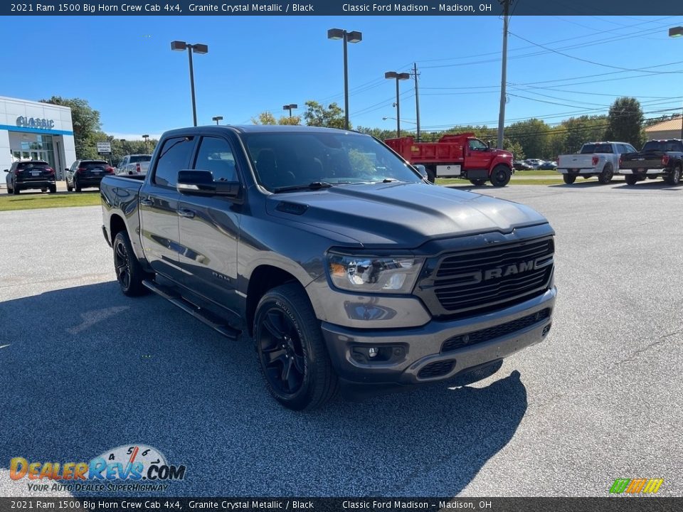 2021 Ram 1500 Big Horn Crew Cab 4x4 Granite Crystal Metallic / Black Photo #3
