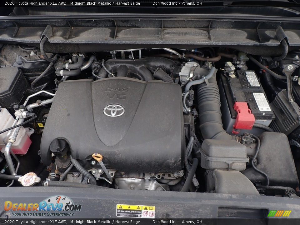 2020 Toyota Highlander XLE AWD Midnight Black Metallic / Harvest Beige Photo #5