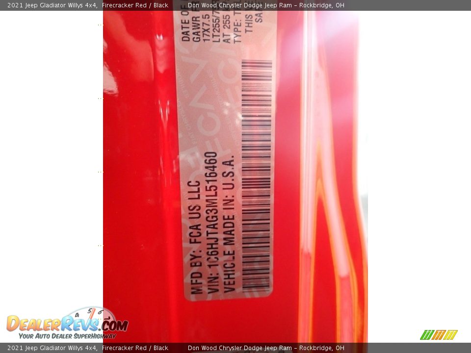2021 Jeep Gladiator Willys 4x4 Firecracker Red / Black Photo #29