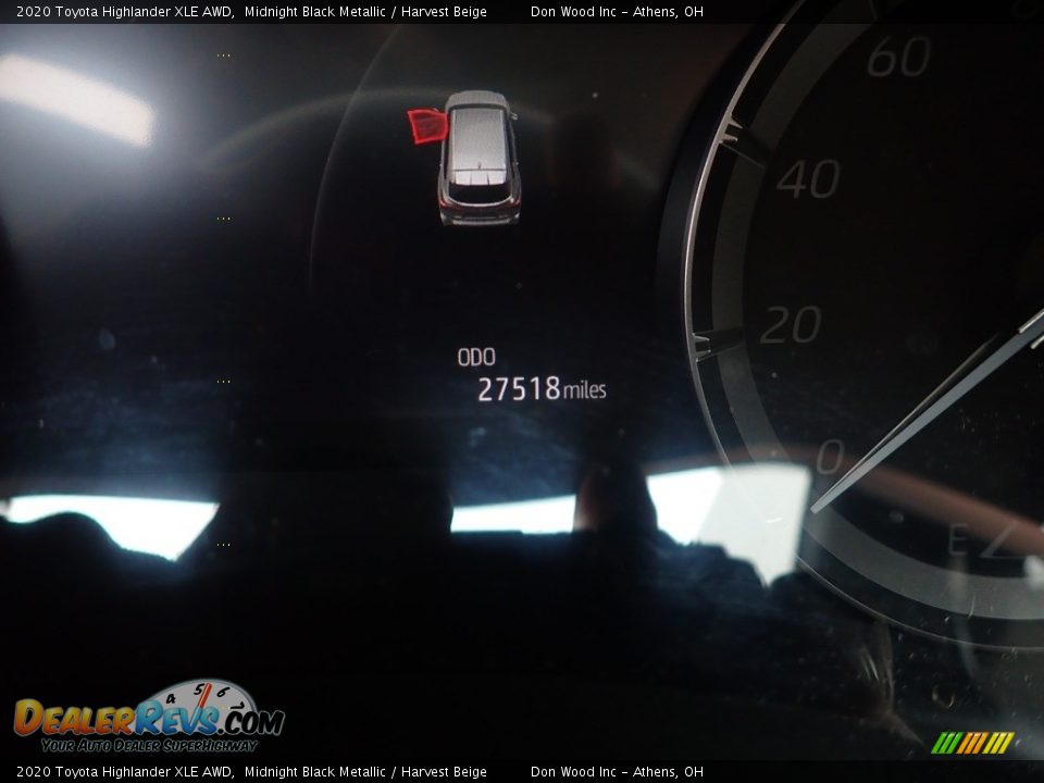 2020 Toyota Highlander XLE AWD Midnight Black Metallic / Harvest Beige Photo #13