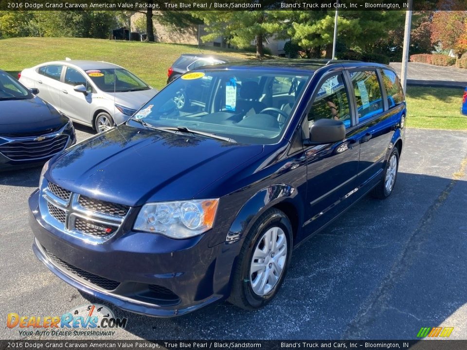 2016 Dodge Grand Caravan American Value Package True Blue Pearl / Black/Sandstorm Photo #2