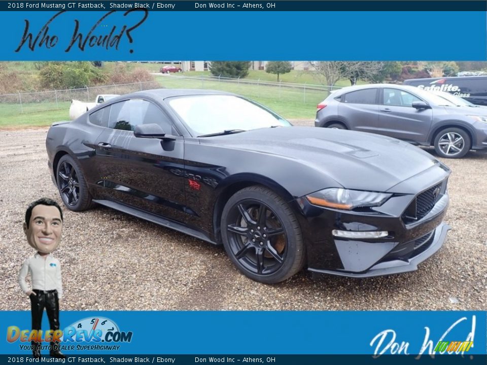 2018 Ford Mustang GT Fastback Shadow Black / Ebony Photo #1
